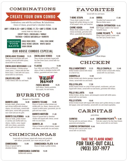 Picante Taco ToGo Menu page 4